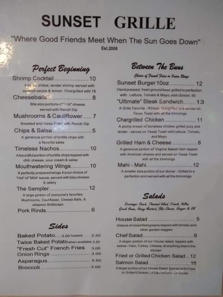 Menu page 1