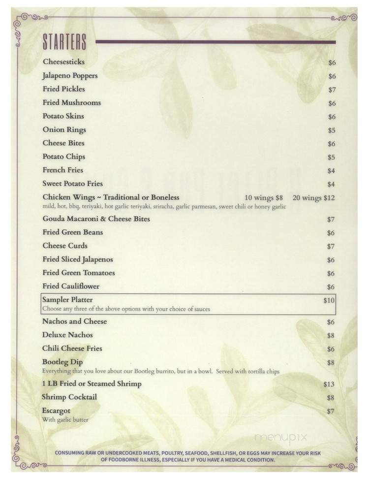 Menu page 1