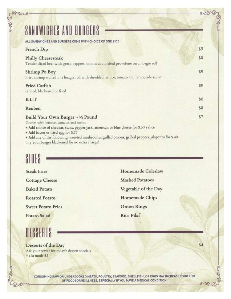 Menu page 2