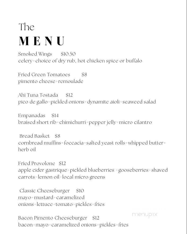 Menu page 1
