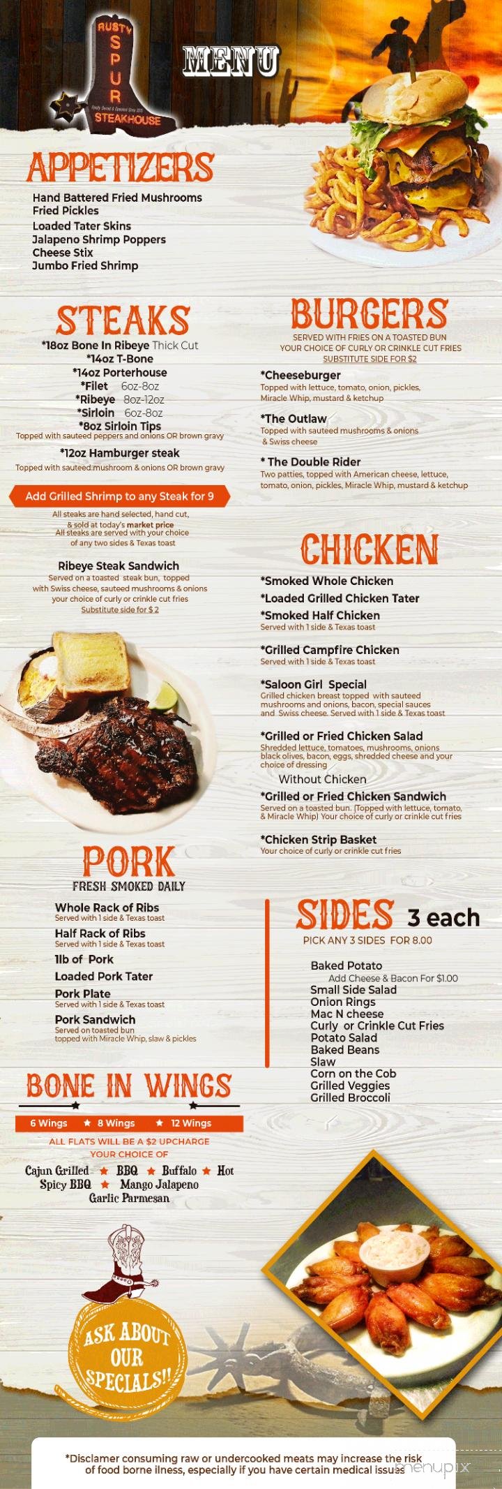 Menu page 1