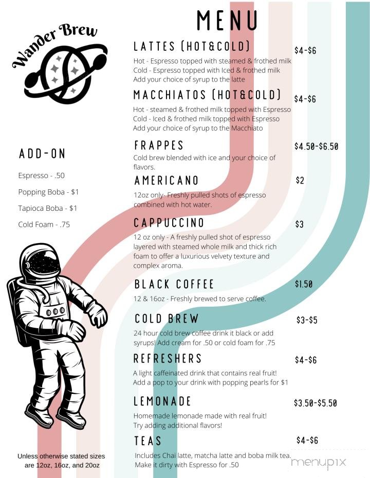 Menu page 1