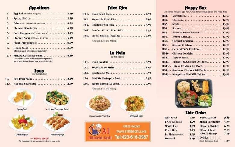 Menu page 1