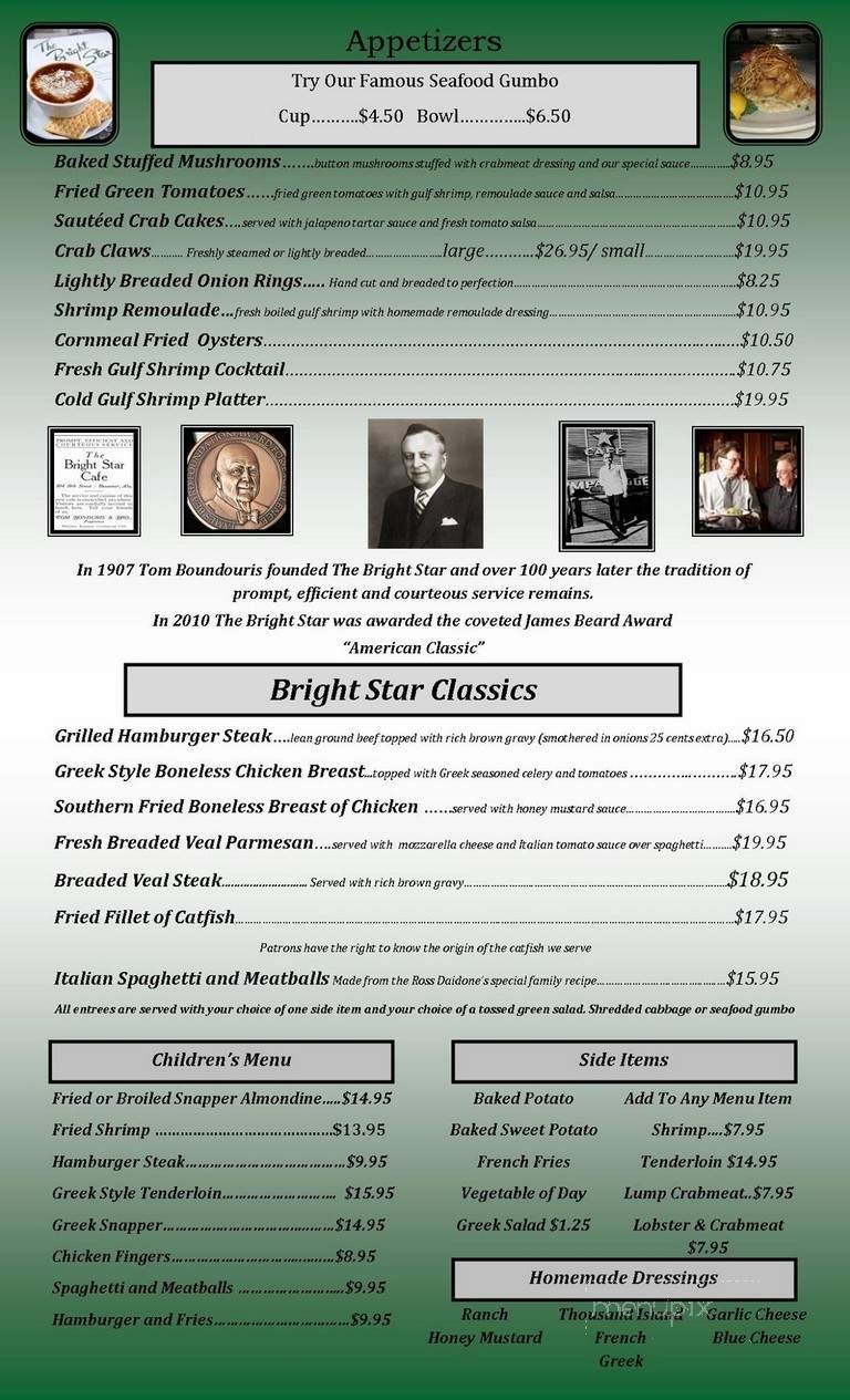 Menu page 1