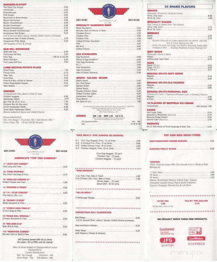 Menu page 1