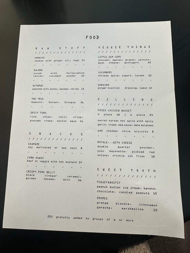 Menu page 2