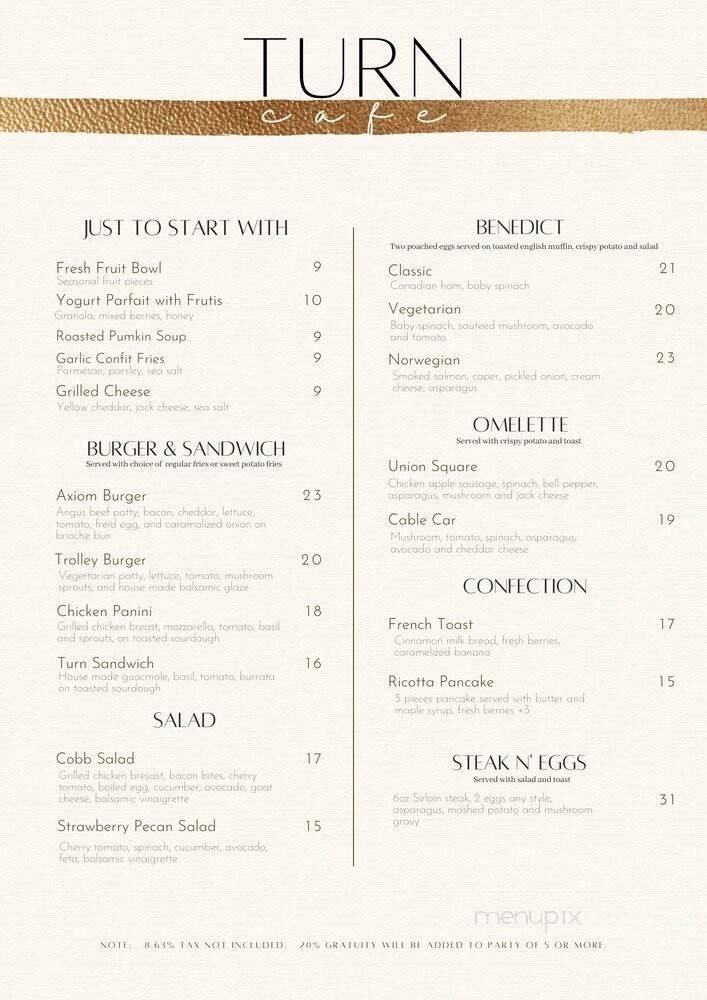 Menu page 1