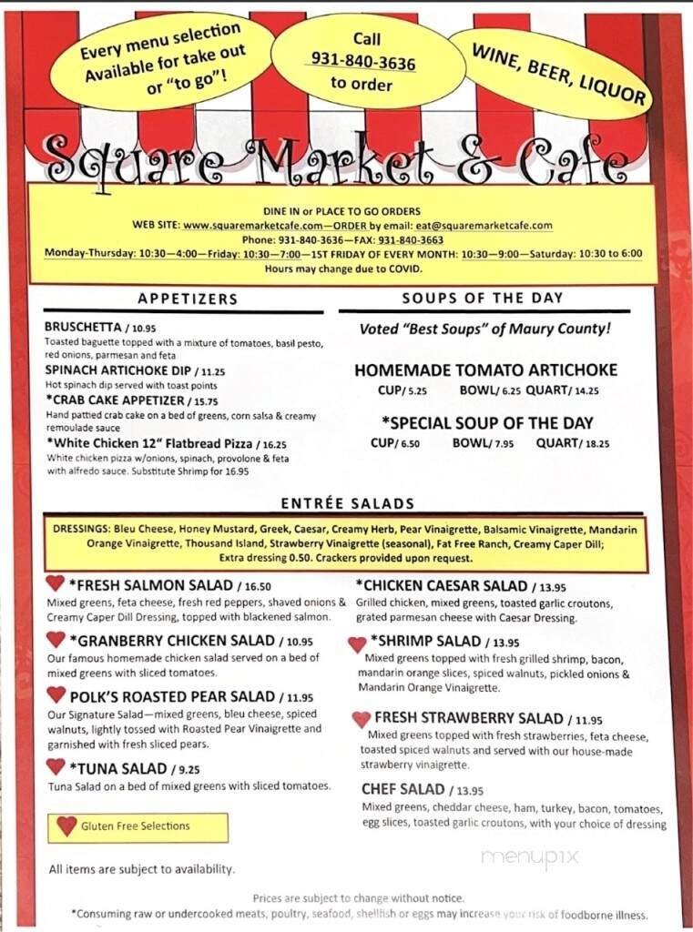 Menu page 1