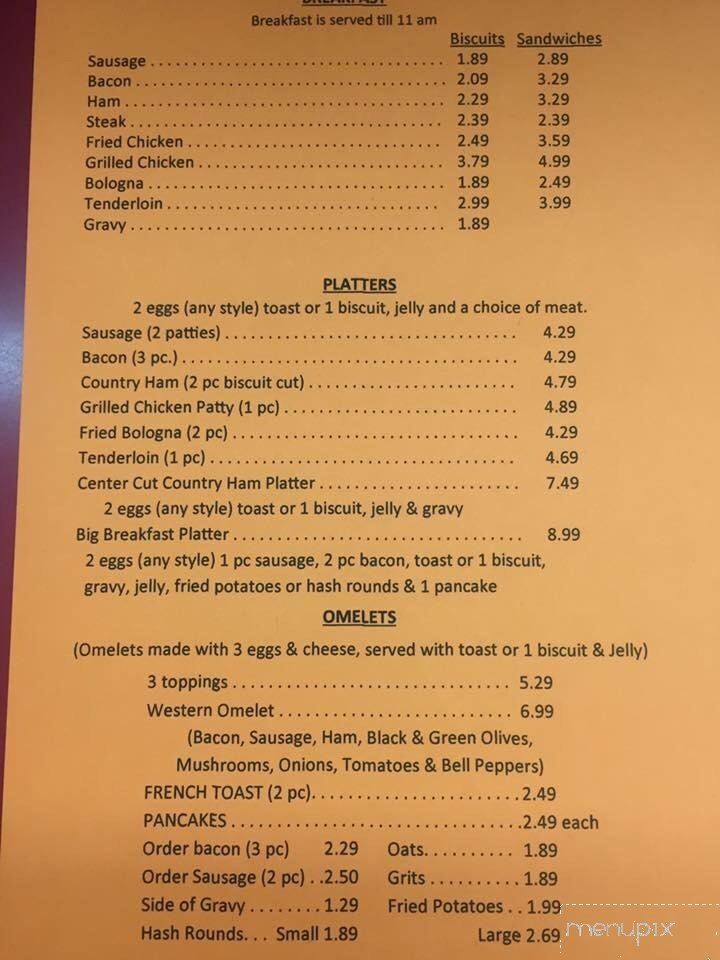 Menu page 1