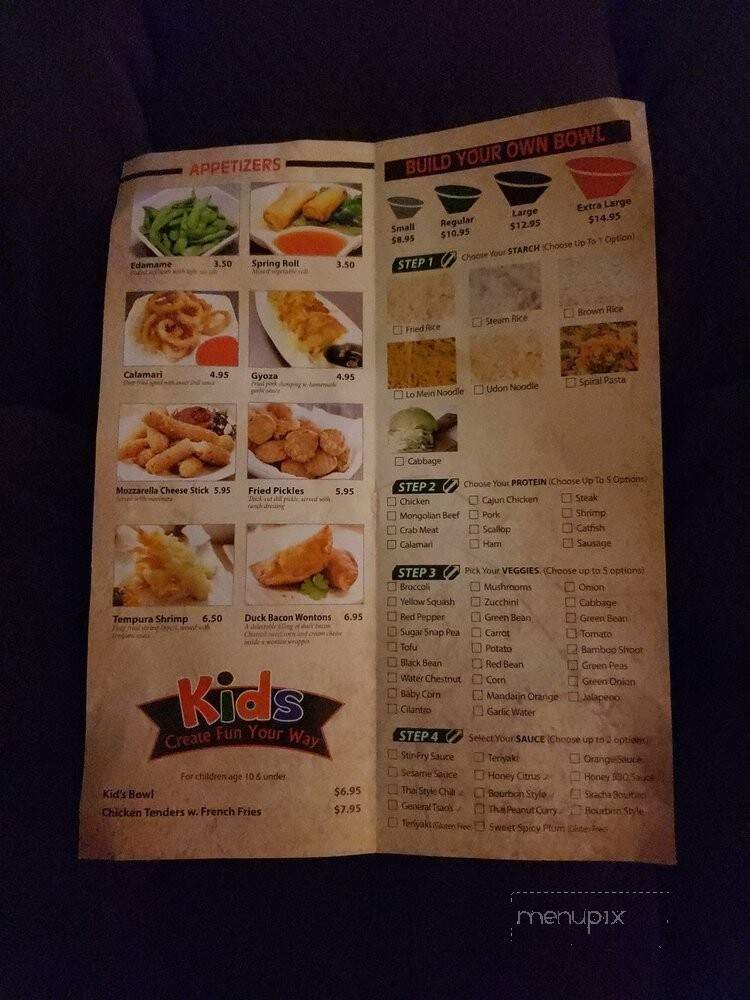 Menu page 1