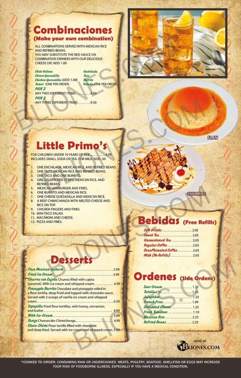 Menu page 1