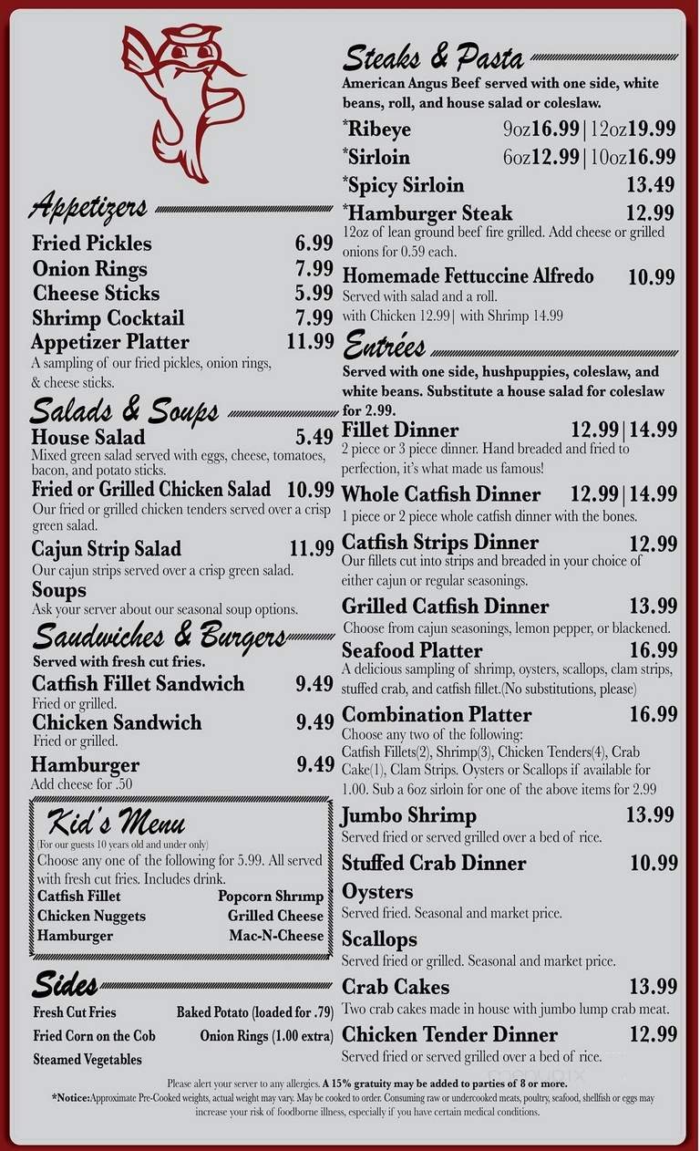 Menu page 1