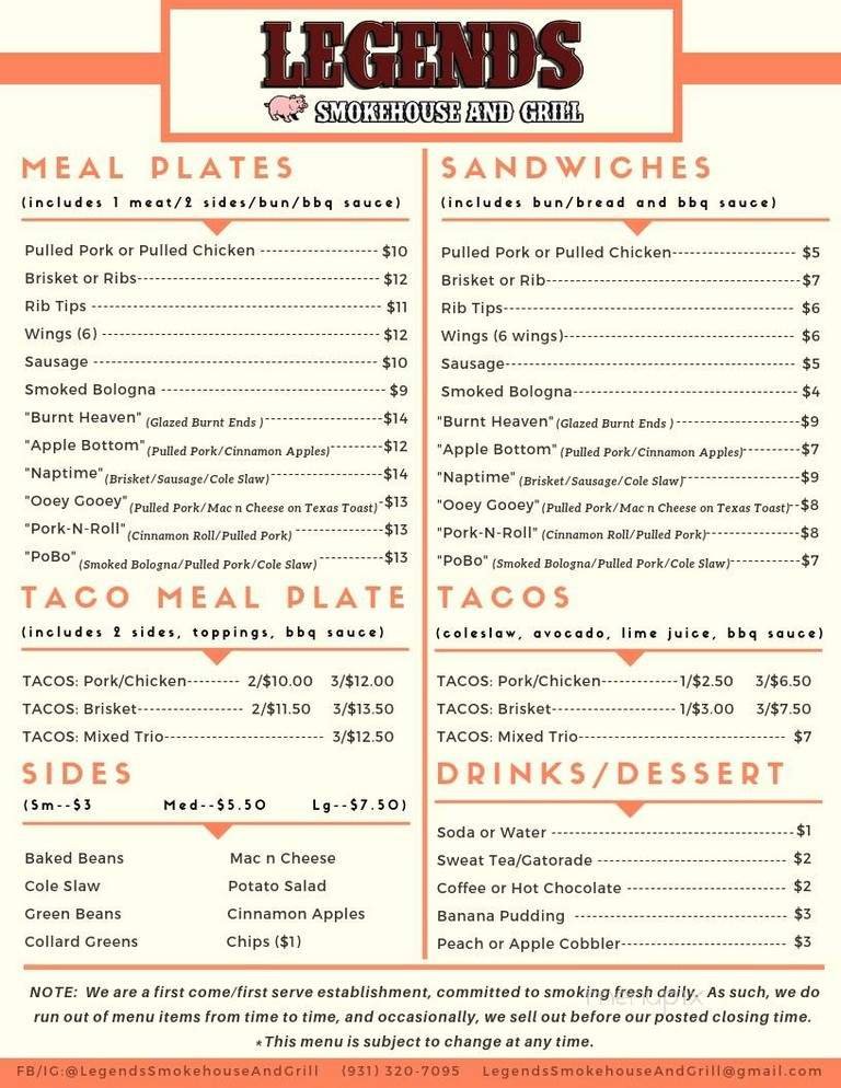 Menu page 1