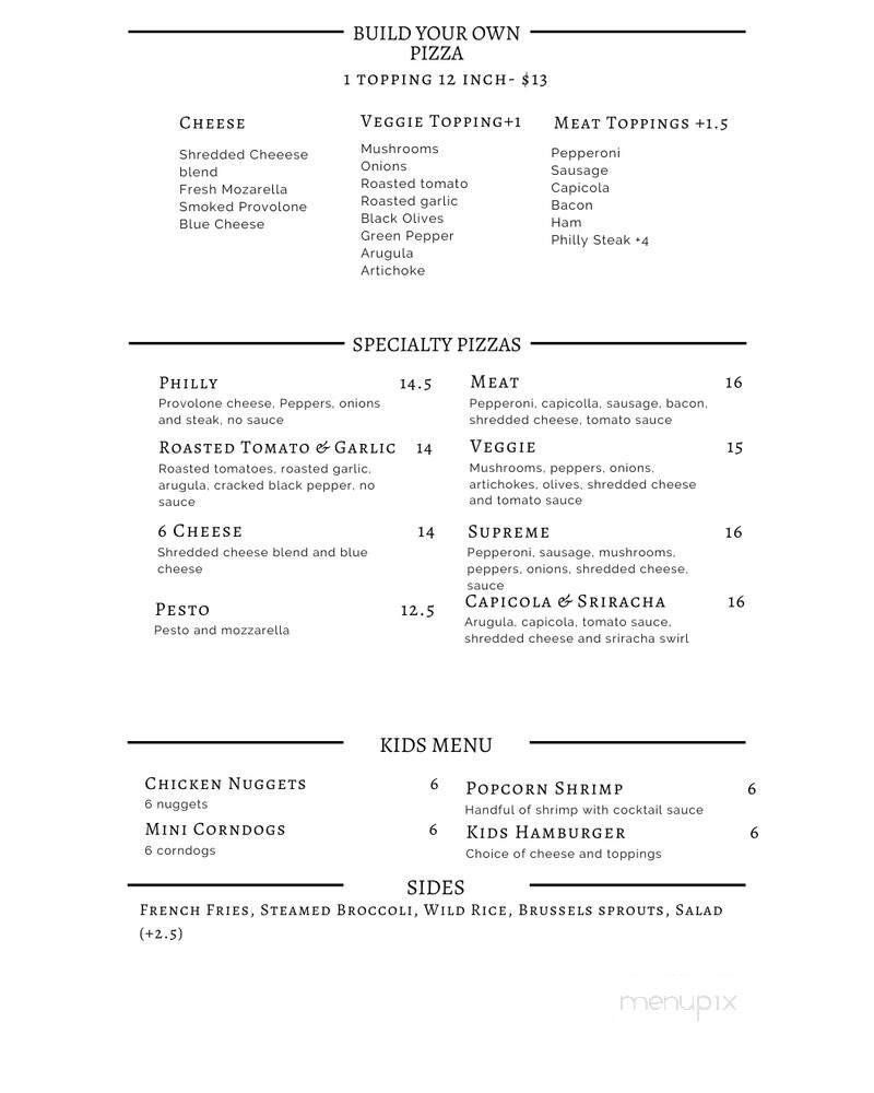 Menu page 1