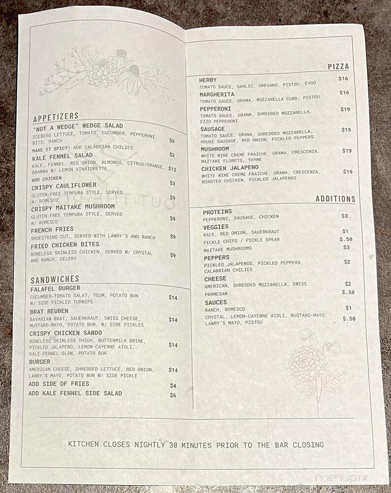 Menu page 1