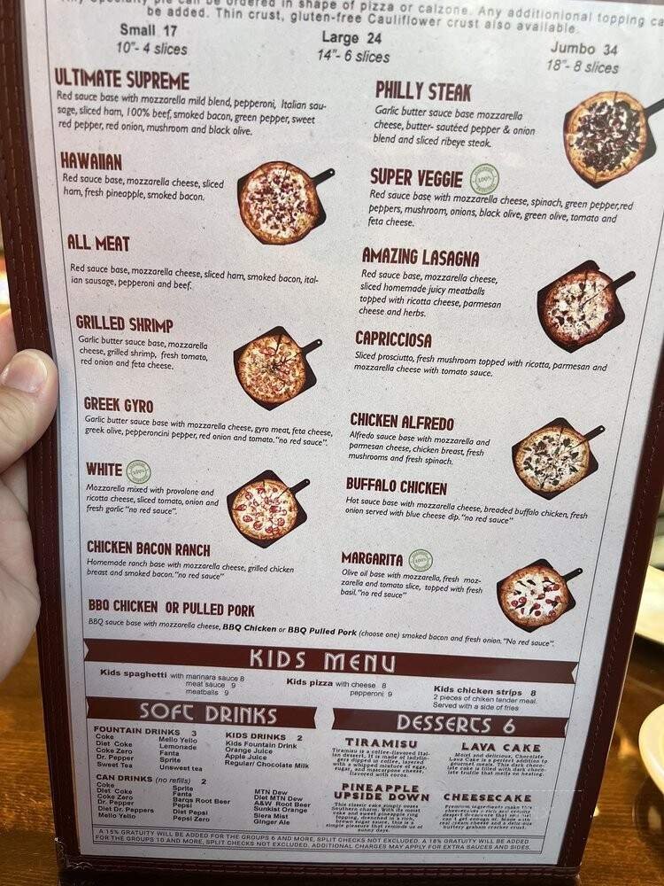 Menu page 1