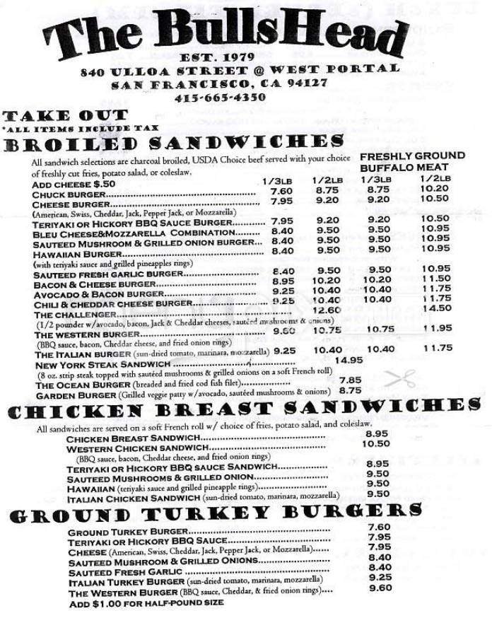Menu page 1