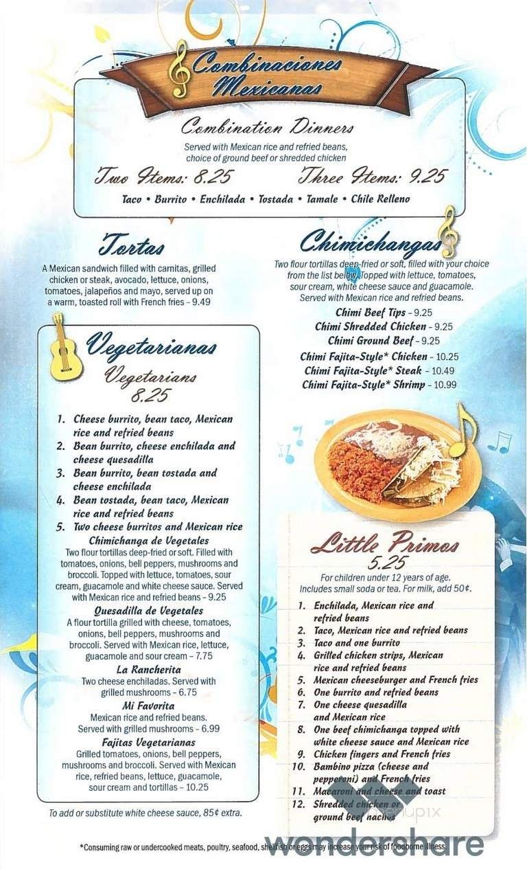 Menu page 1