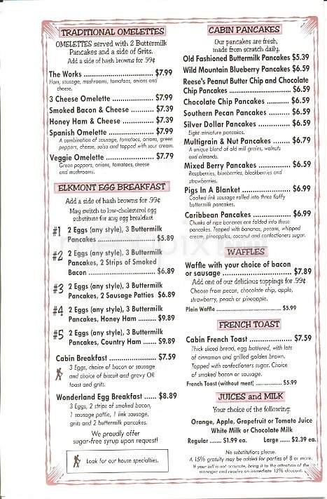 Menu page 2