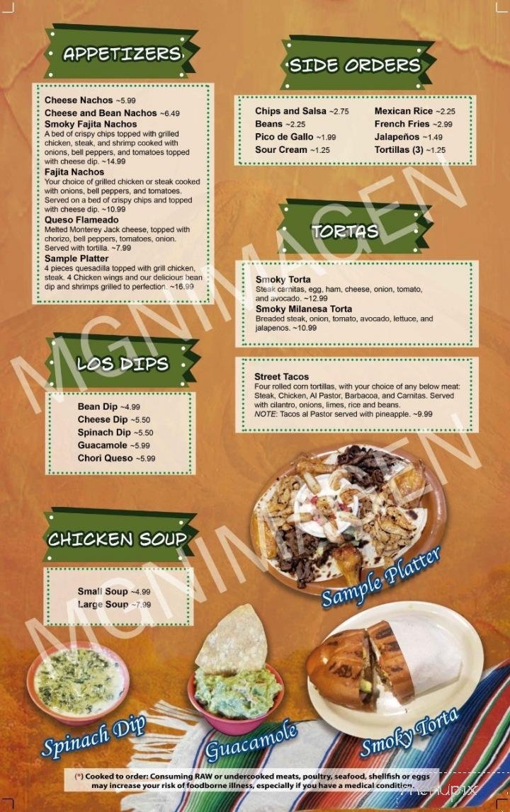 Menu page 1