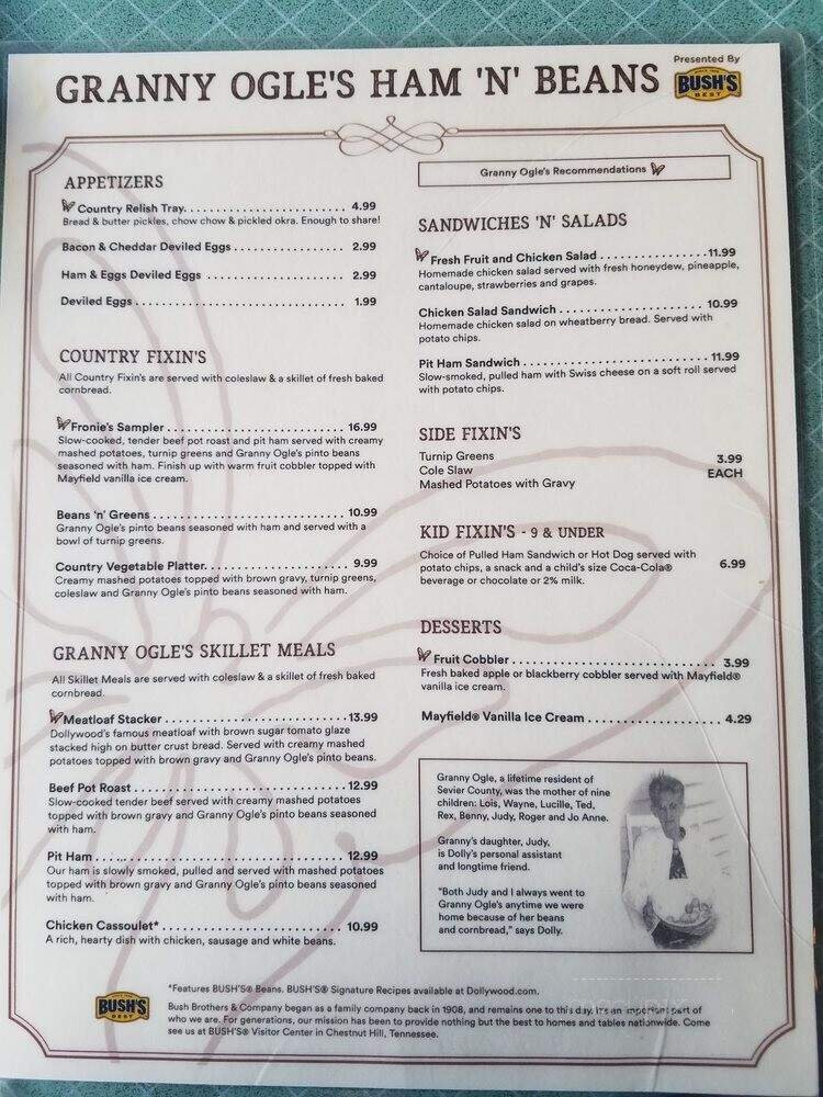 Menu page 1