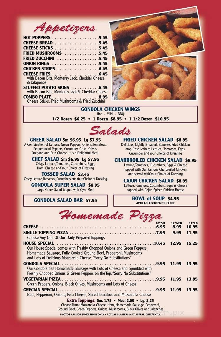 Menu page 1