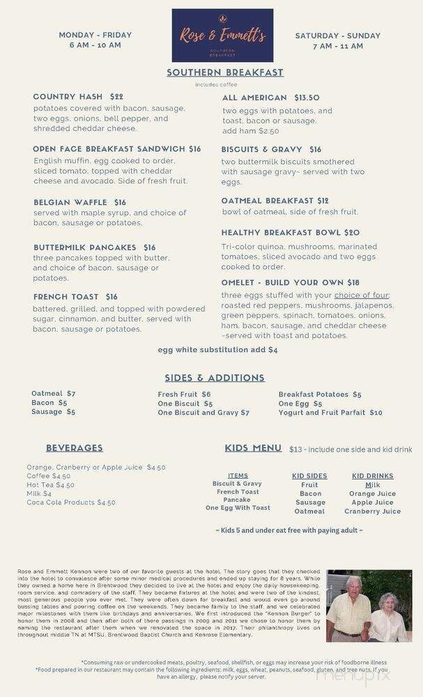 Menu page 1