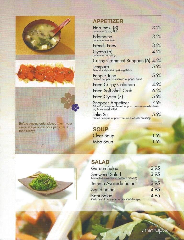 Menu page 1