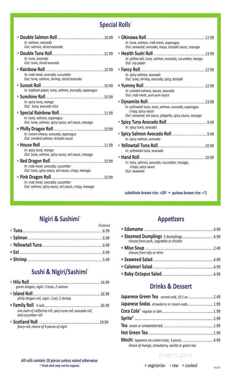 Menu page 2
