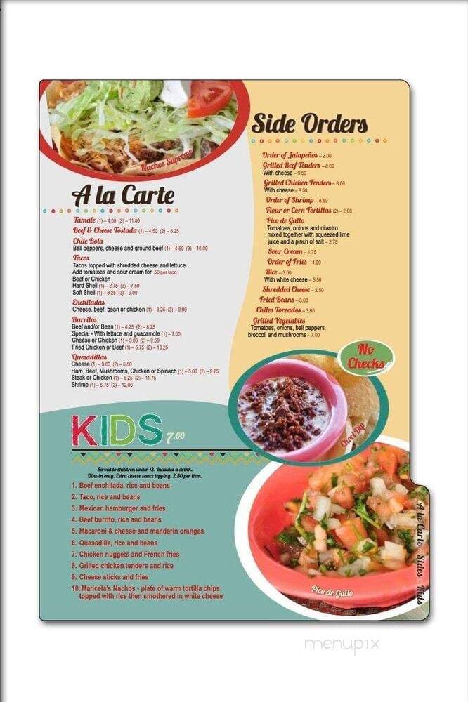 Menu page 1