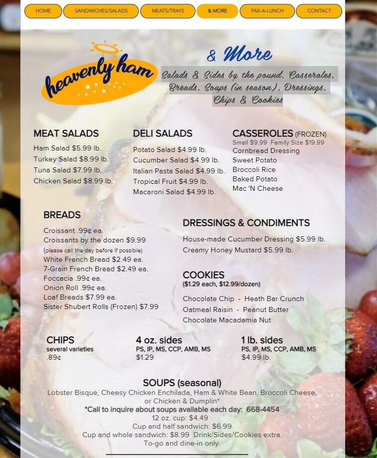 Menu page 1