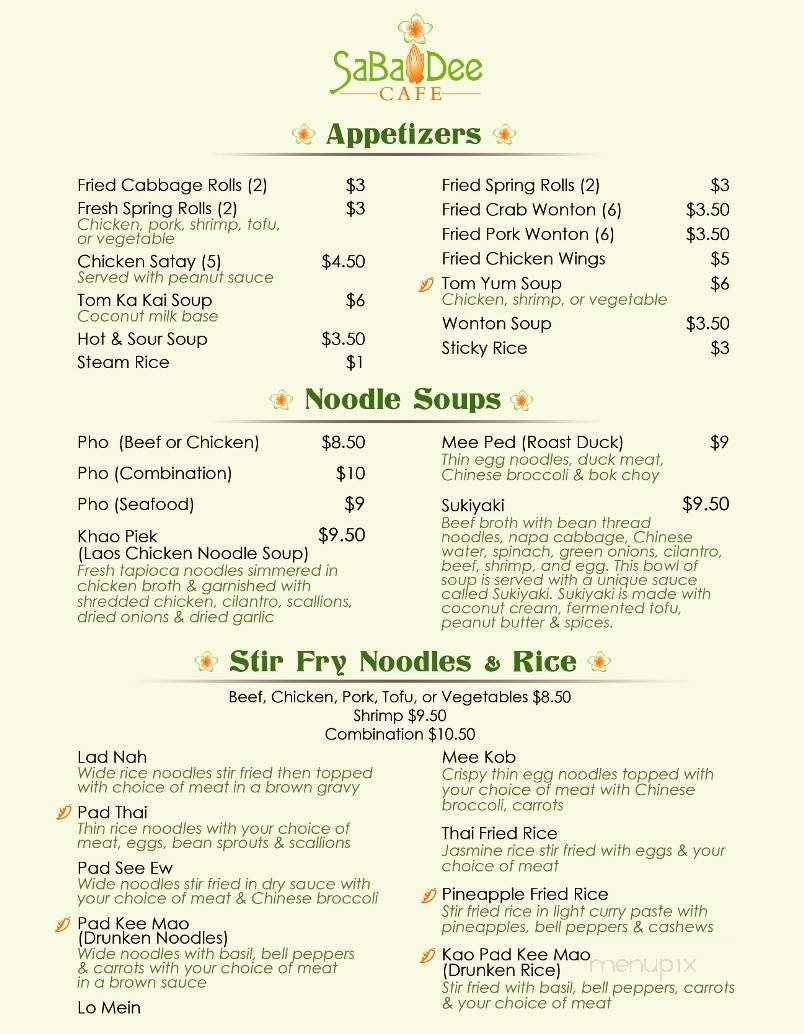 Menu page 2