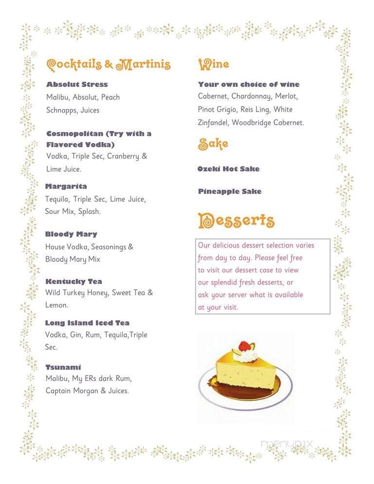 Menu page 1