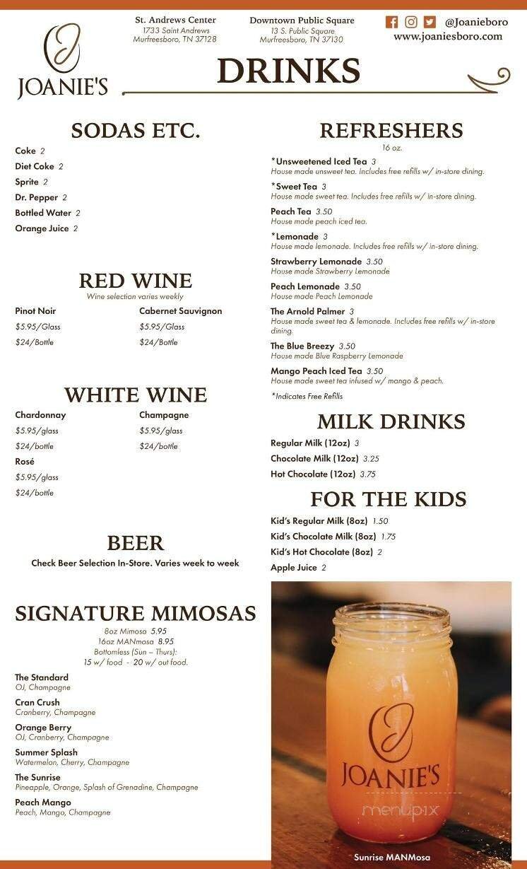 Menu page 1