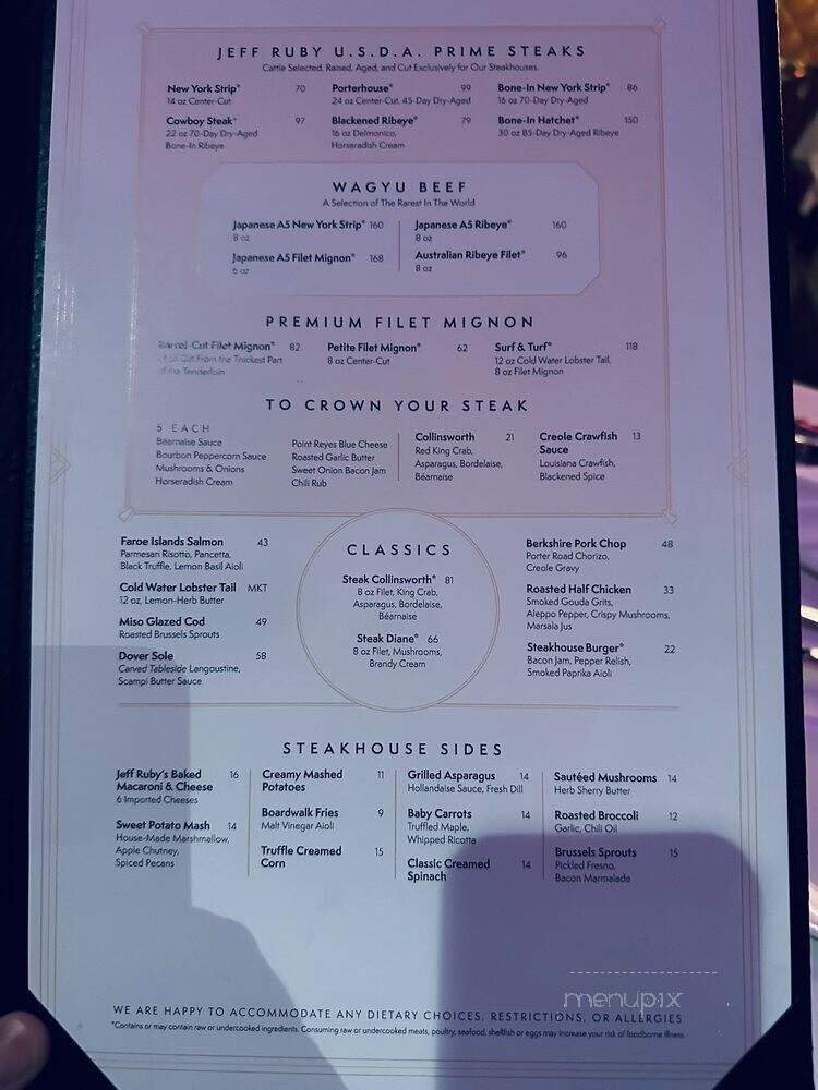 Menu page 1