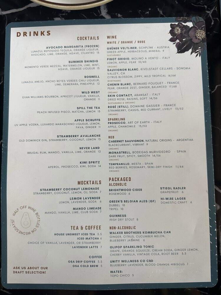 Menu page 2