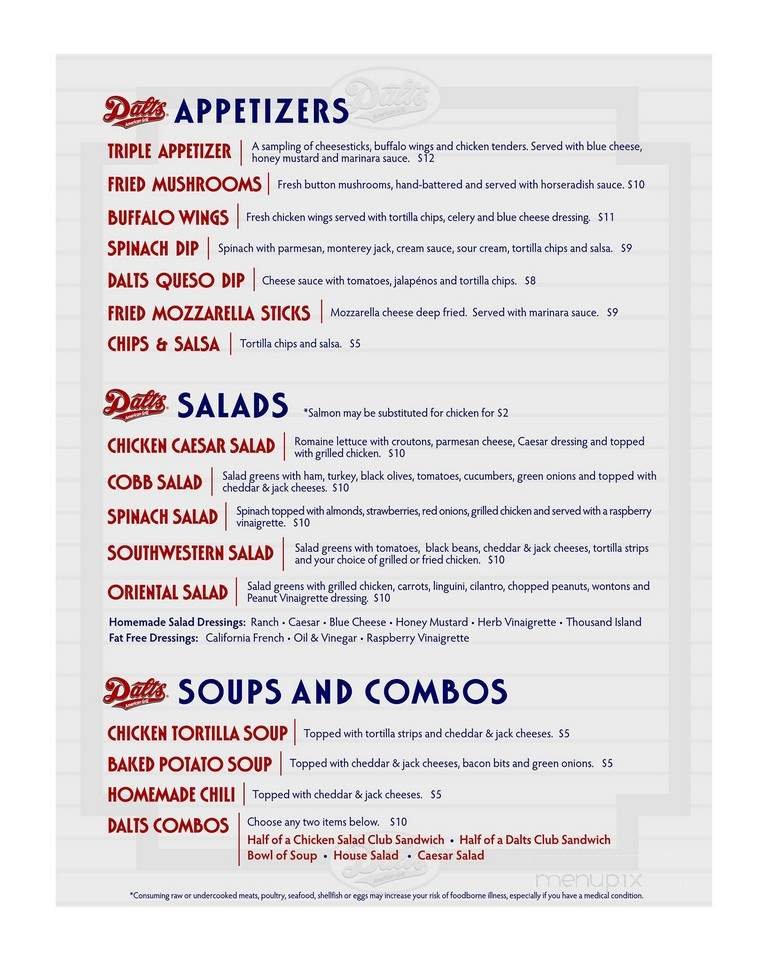 Menu page 2