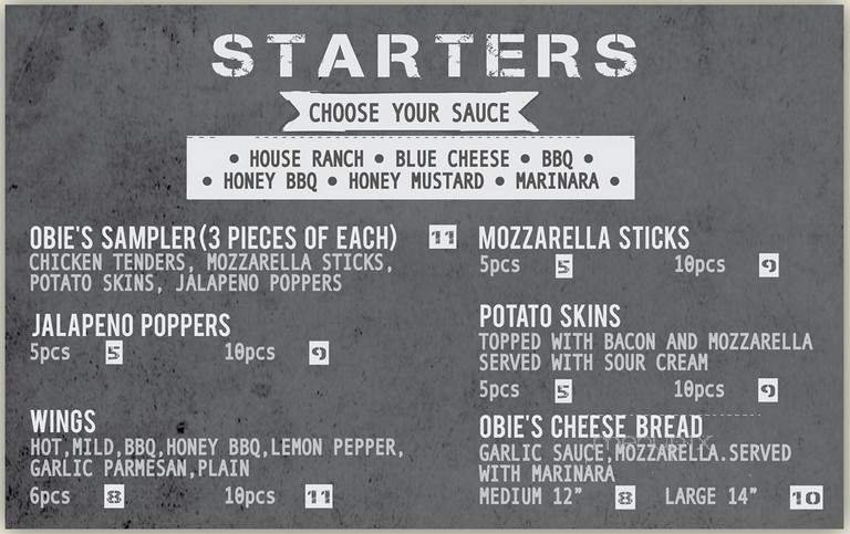 Menu page 1