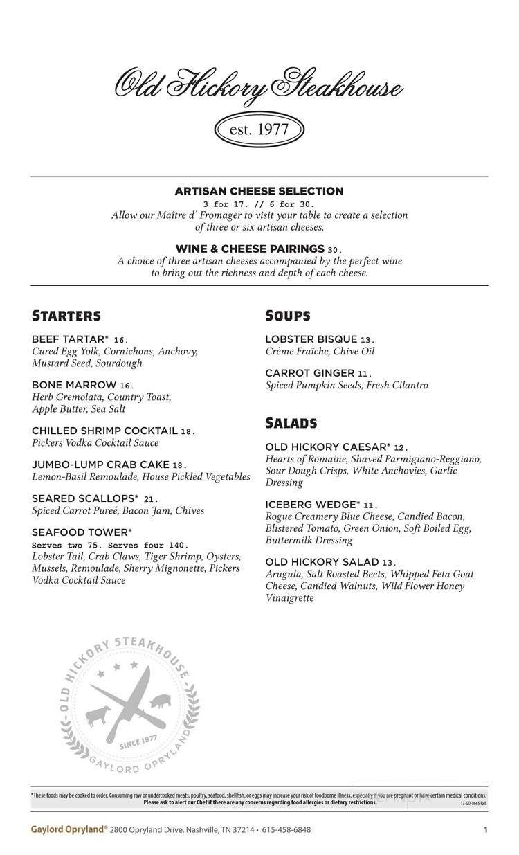Menu page 1
