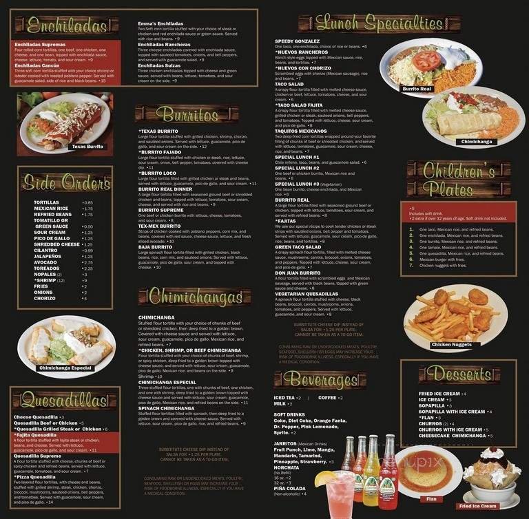 Menu page 1