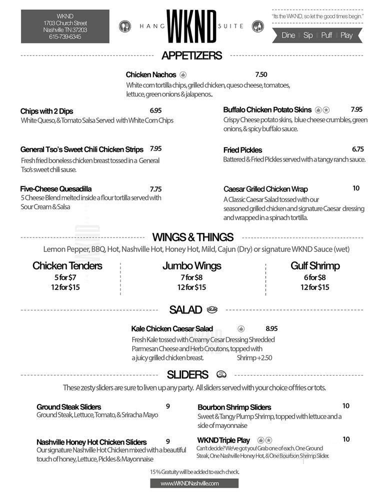 Menu page 1
