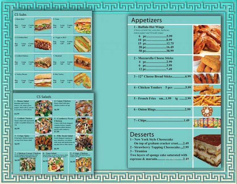 Menu page 2