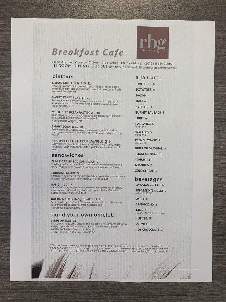 Menu page 1