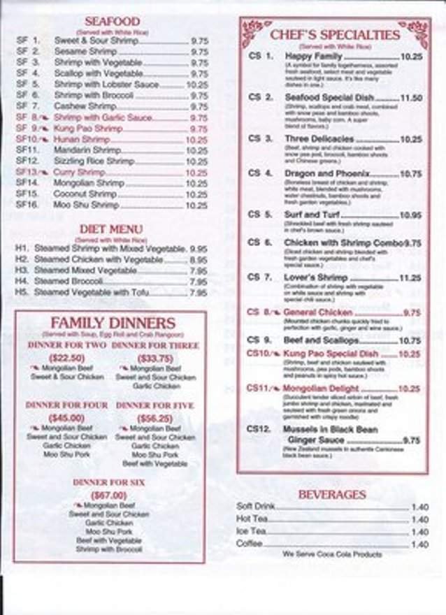Menu page 1
