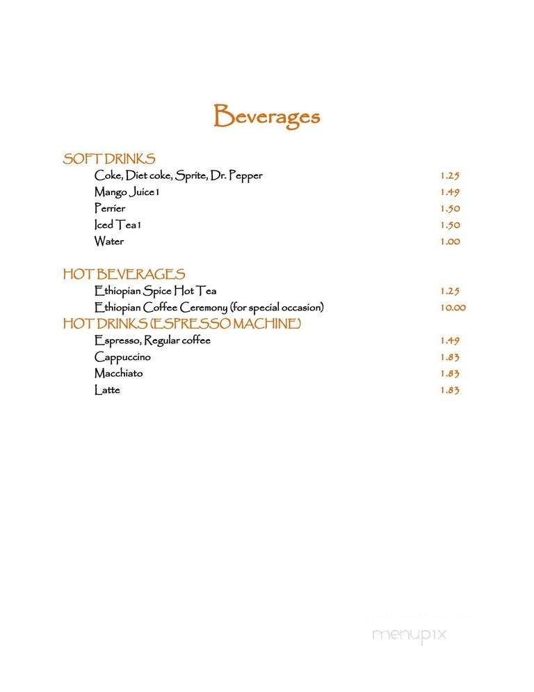 Menu page 1