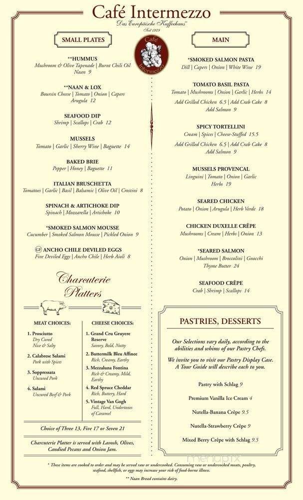 Menu page 1