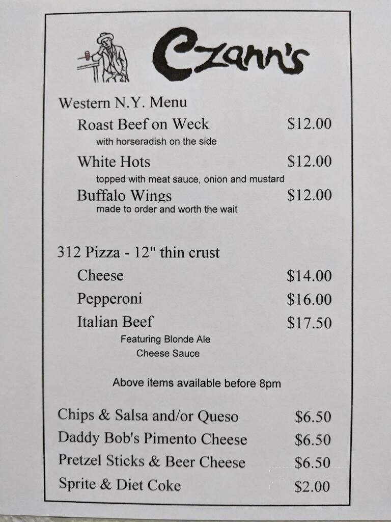 Menu page 1