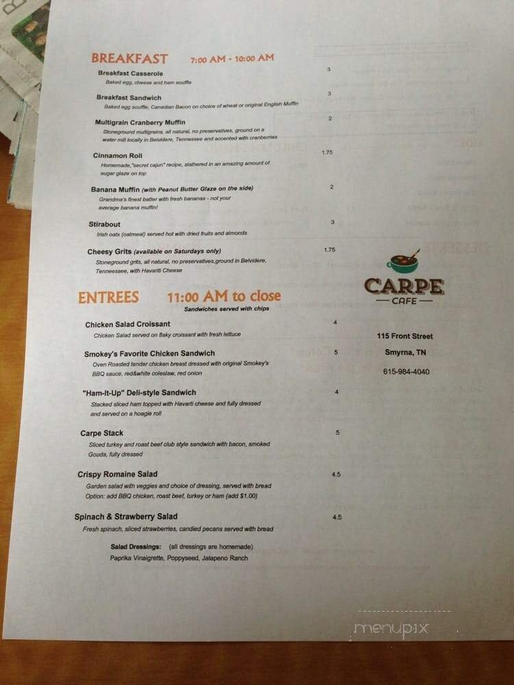 Menu page 2
