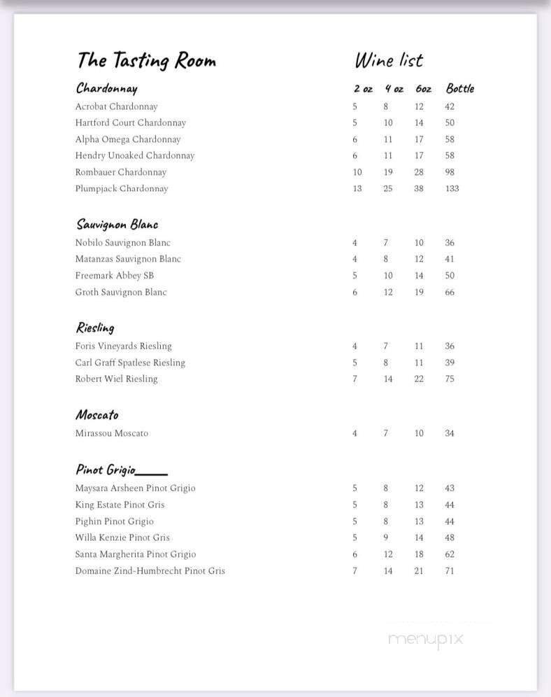 Menu page 1