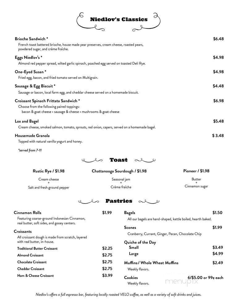 Menu page 1